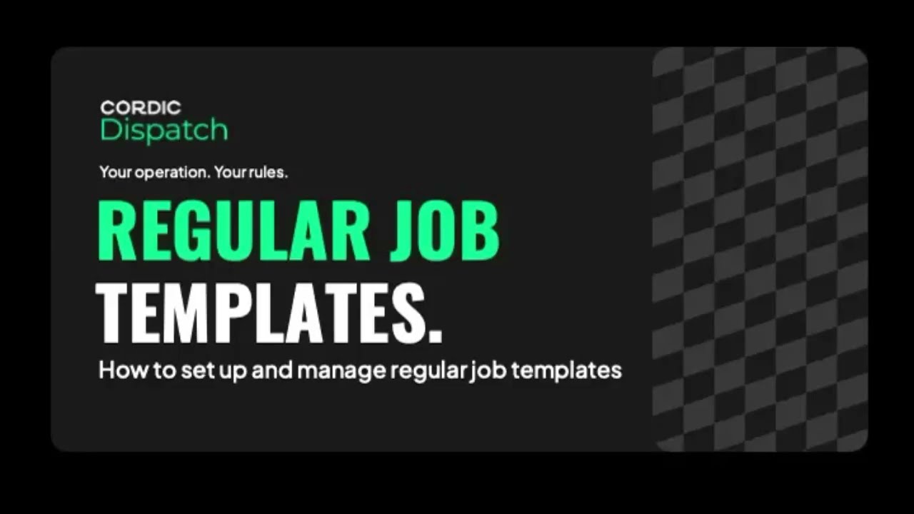 How to set up and manage a regular jobs template