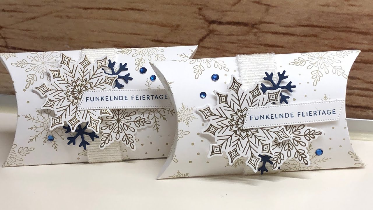 Pillow box oder Kissenschachtel in verschiedenen Größen basteln. So geht`s!