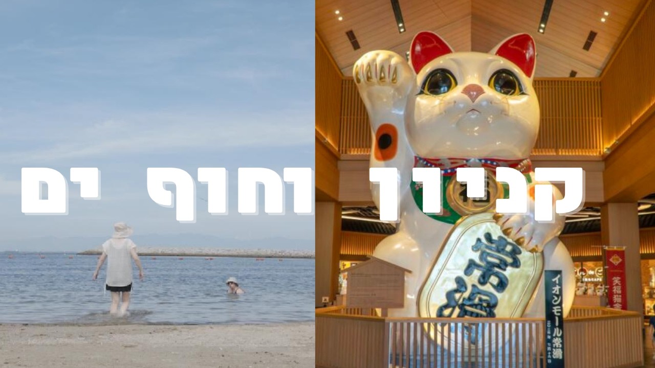 איך נראה חוף ים בטוקונאמה! קאסקו וקניות בקניון ביפן!