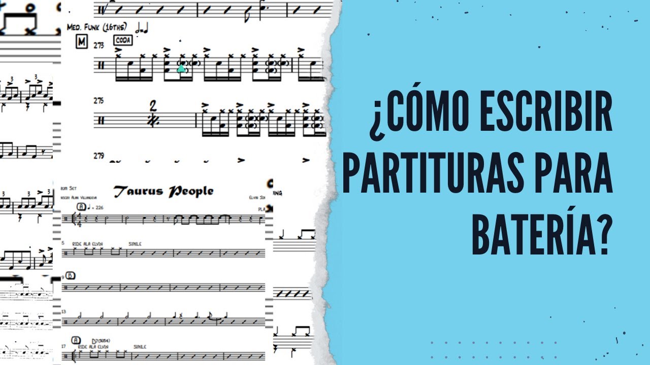 ¿Cómo escribir partituras para batería?