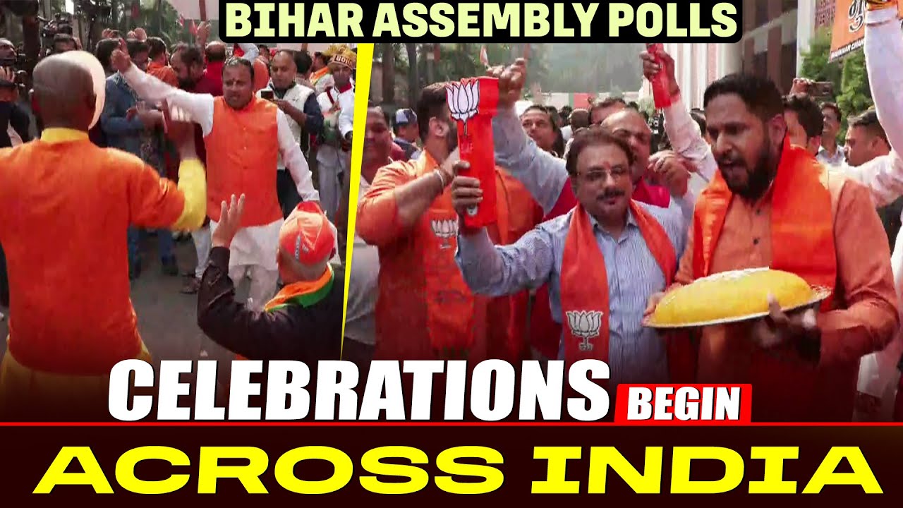 LIVE: Celebrations begin India NDA leading in early trends | Bihar assembly Elections 2025