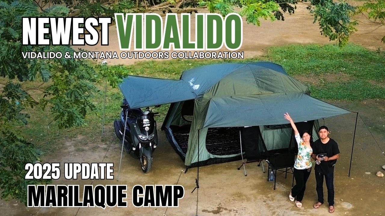 ARMY GREEN VIDALIDO POON SAAN TENT SETUP | MARILAQUE CAMP | MONTANA OUTDOORS | MOTOCAMPING ADVENTURE