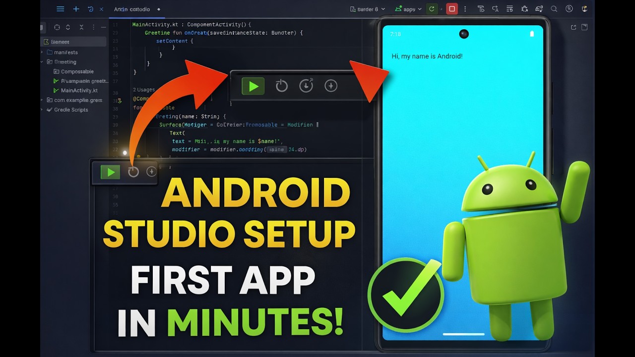Настройка Android Studio и запуск вашего первого Android-приложения на эмуляторе | Пошаговое руко...