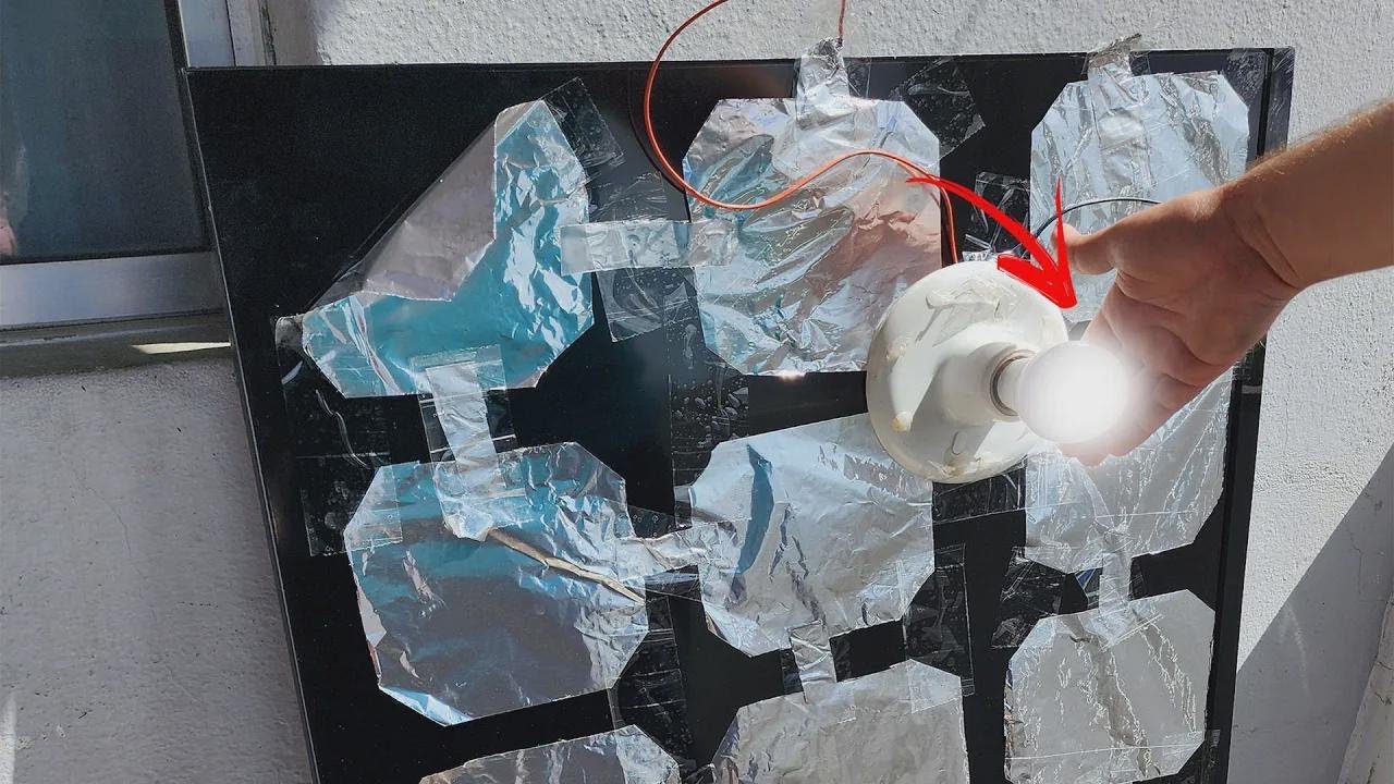 I Made a DIY Solar Panel with Aluminum Foil and an Old TV!