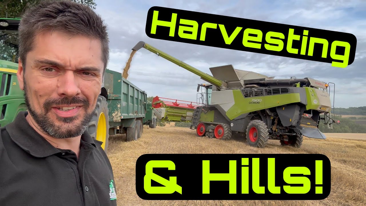 John Deere 6R 215 Gets Stuck going up Hill! 