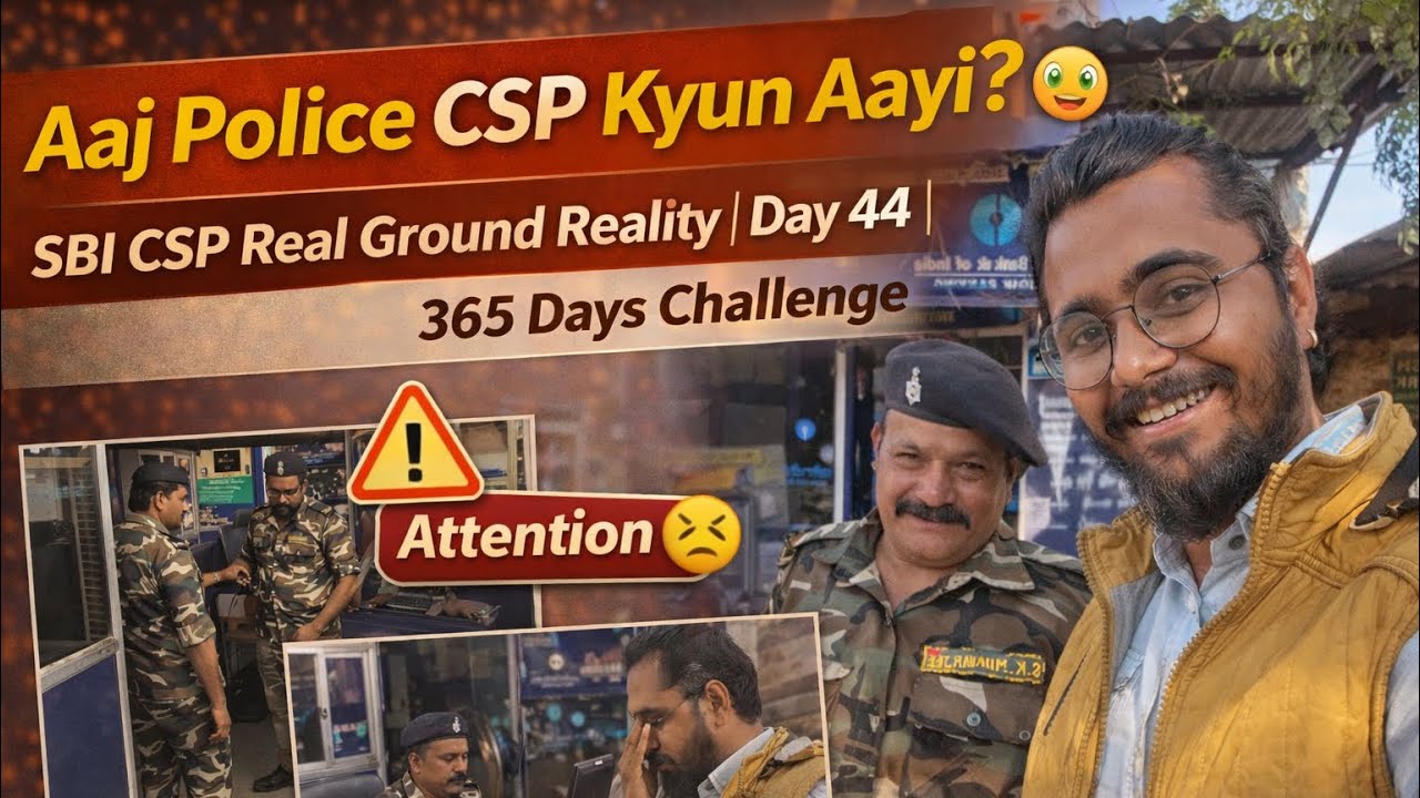 Aaj Police CSP Kyun Aayi? 😳 | SBI CSP Real Ground Reality | Day 44 | 365 Days Challenge