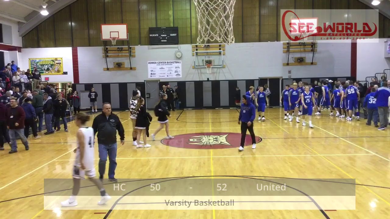 Homer Center vs United Varsity Basketball.