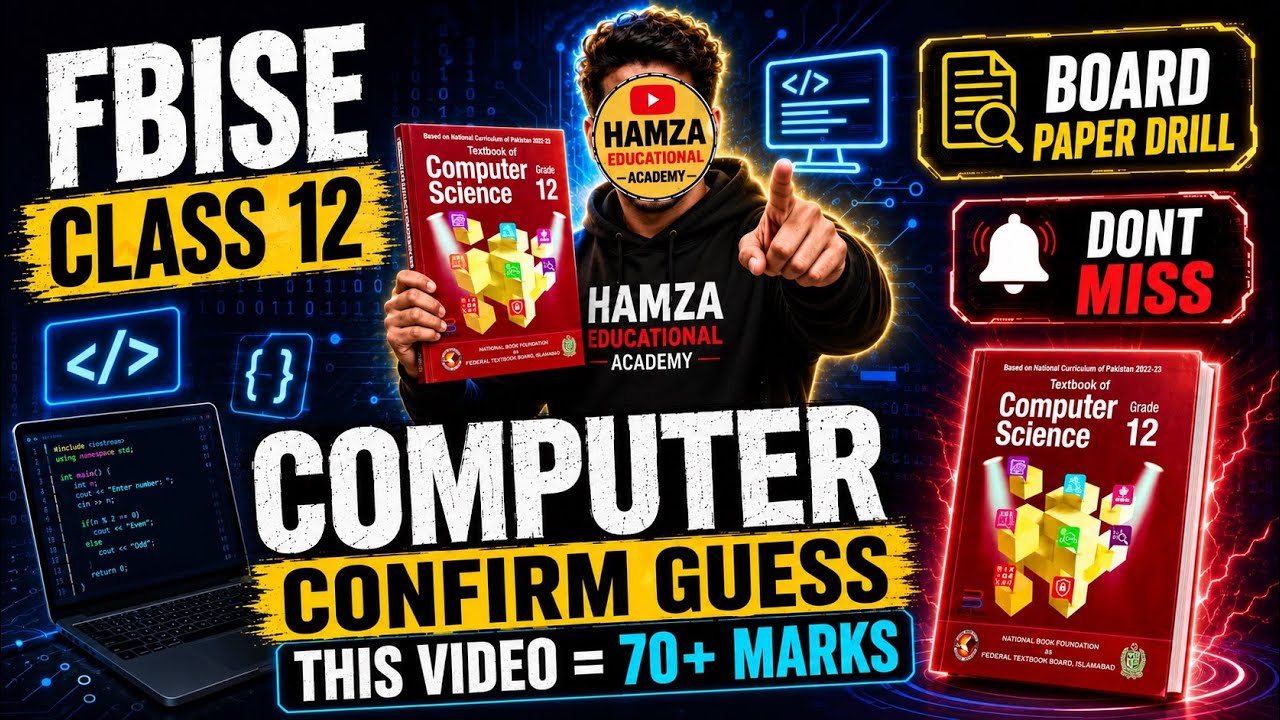 Class 12 Fbise Computer Science Confirm Guess Paper | Important Topics | Long + Short Questions 2026