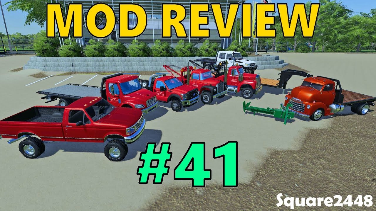 Farming Simulator 19 Mod Review #41 Tow Trucks, OBS Ford, Log Splitter & More!