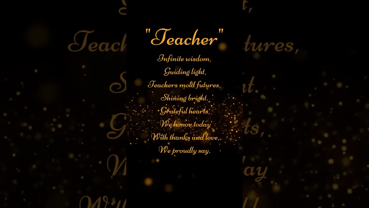 Special Poetry For Teacher's Day 2025 😍 | English status | #shorts #teachersdaystatus #status