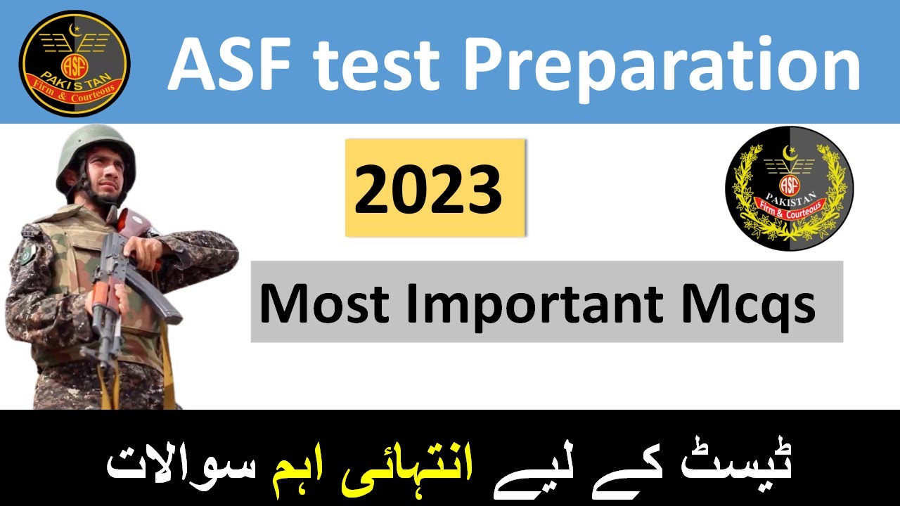 ASF Written Test Preparation 2023 | ASF Past Papers MCQs | Prepare Before ASF Roll No. Slips 2023-