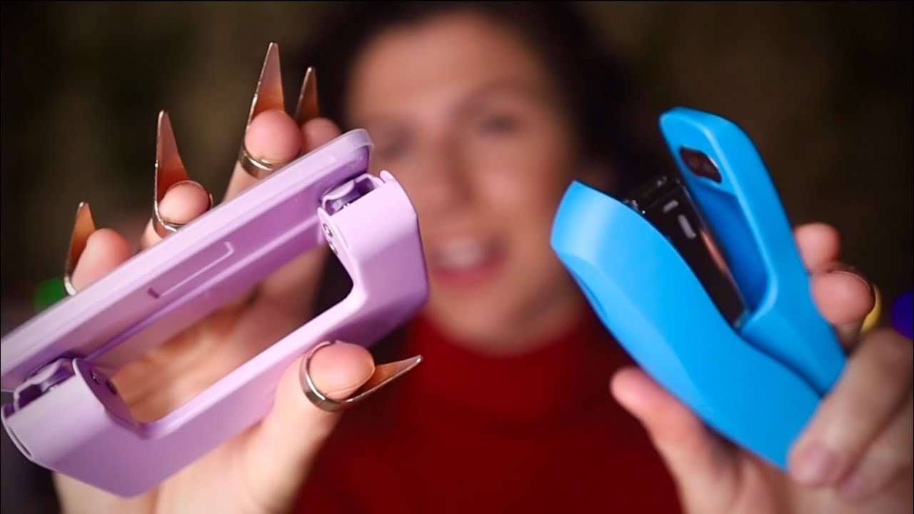ASMR | MODIFICANDO SEU ROSTO COM ITENS DE PAPELARIA (efeitos de audio 3D)