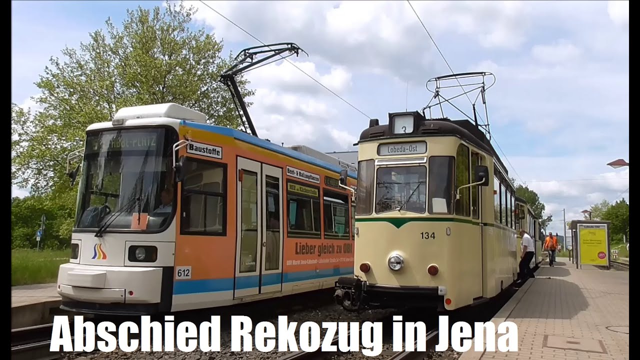 Straßenbahn Jena: Abschied des historischen Rekozug 134+187+189 am 21.05.2016