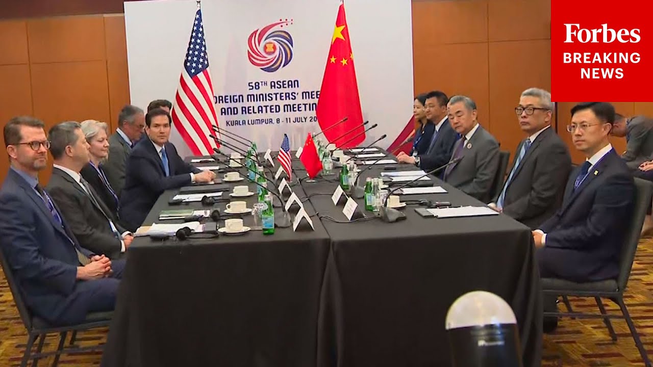 Secretary Of State Marco Rubio Meets With China’s Foreign Minister Wang Yi In Kuala Lumpur, Malaysia