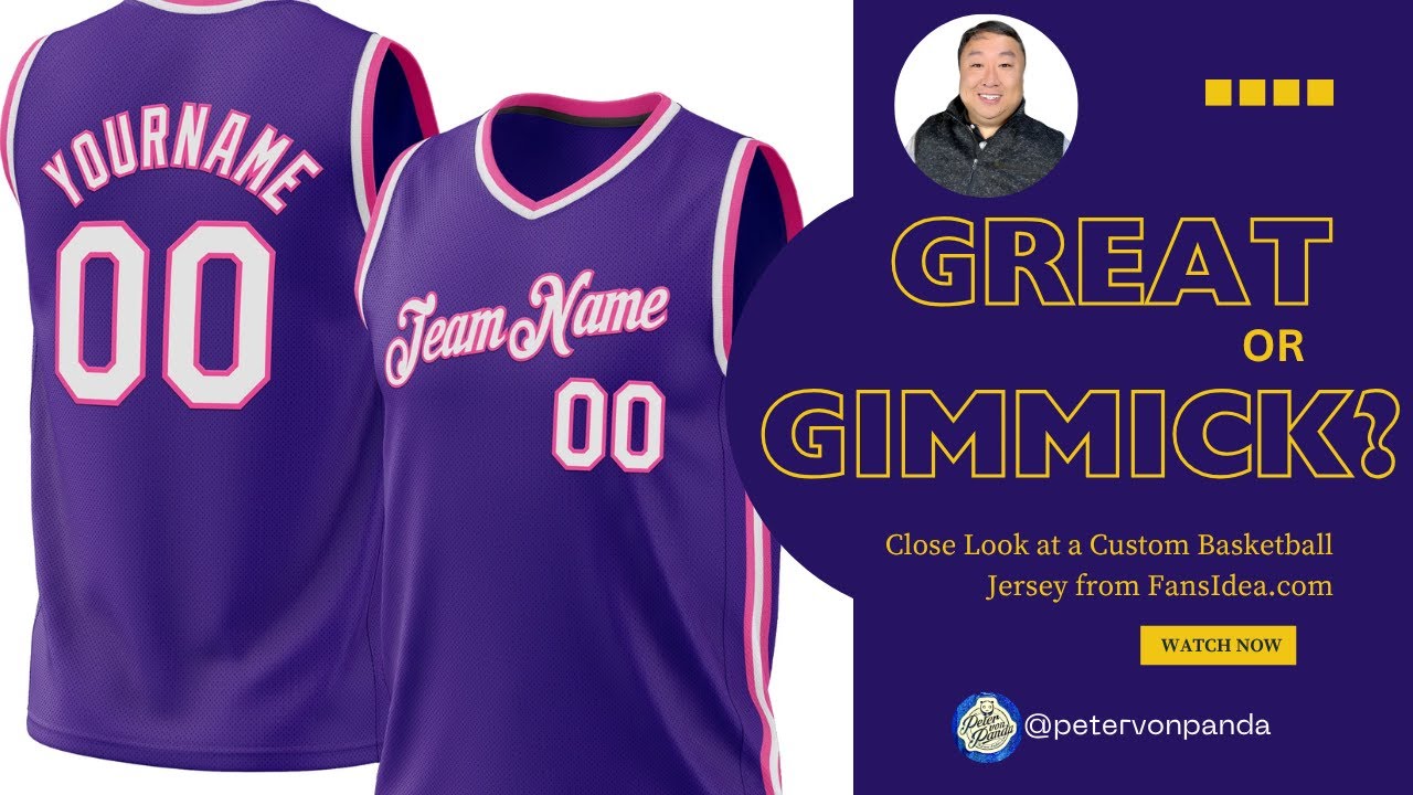 Close Look at a Custom Basketball Jersey from FansIdea.com