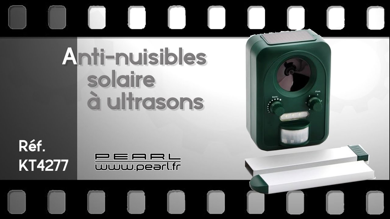 REPULSIF à ULTRASON - Chien, Chat, Rongeurs, Oiseaux et Gibier - alimentation SOLAIRE - [PEARLTV.FR]