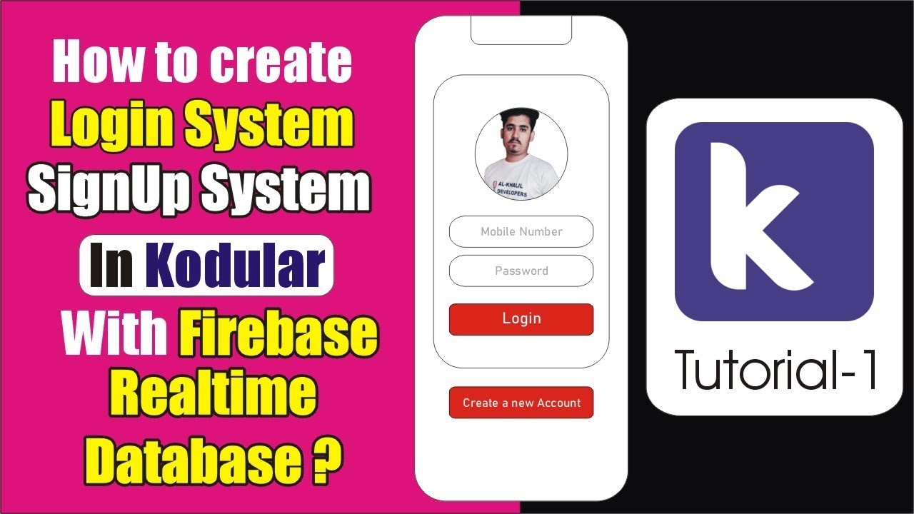 How to create Login & Signup Screens With Firebase Realtime Database ? (Part-1)
