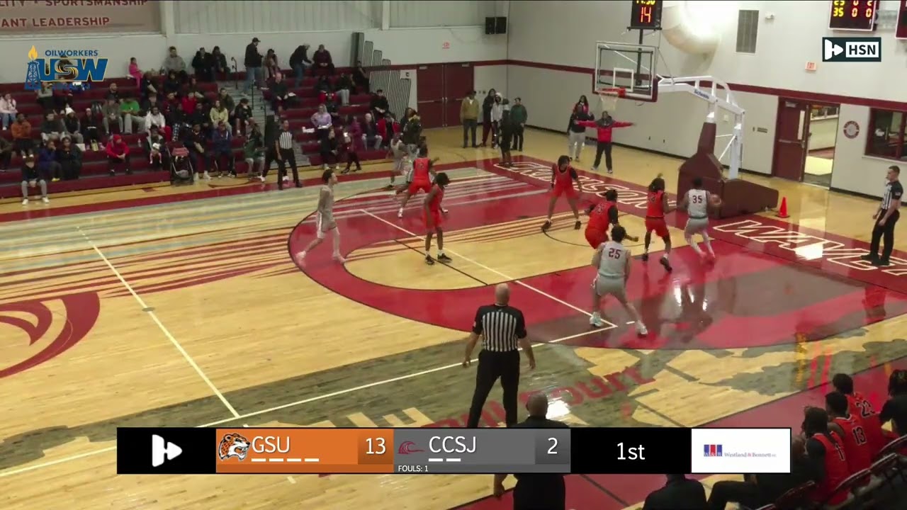CCSJ Men's Basketball Vs Governors St. 1st Half- Kyle Mathas