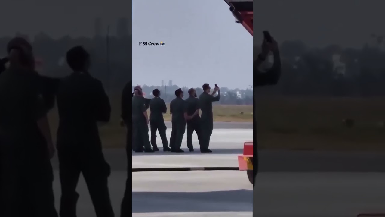The F-35 crew enjoyed the Su-57's maneuvers in Aero India 2025 #aviation #airshow