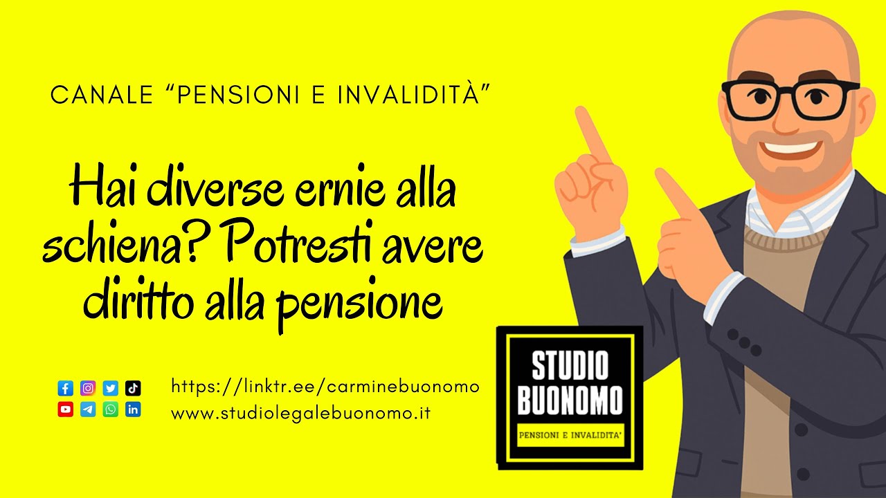 Hai diverse ernie alla schiena? Potresti avere diritto alla pensione 