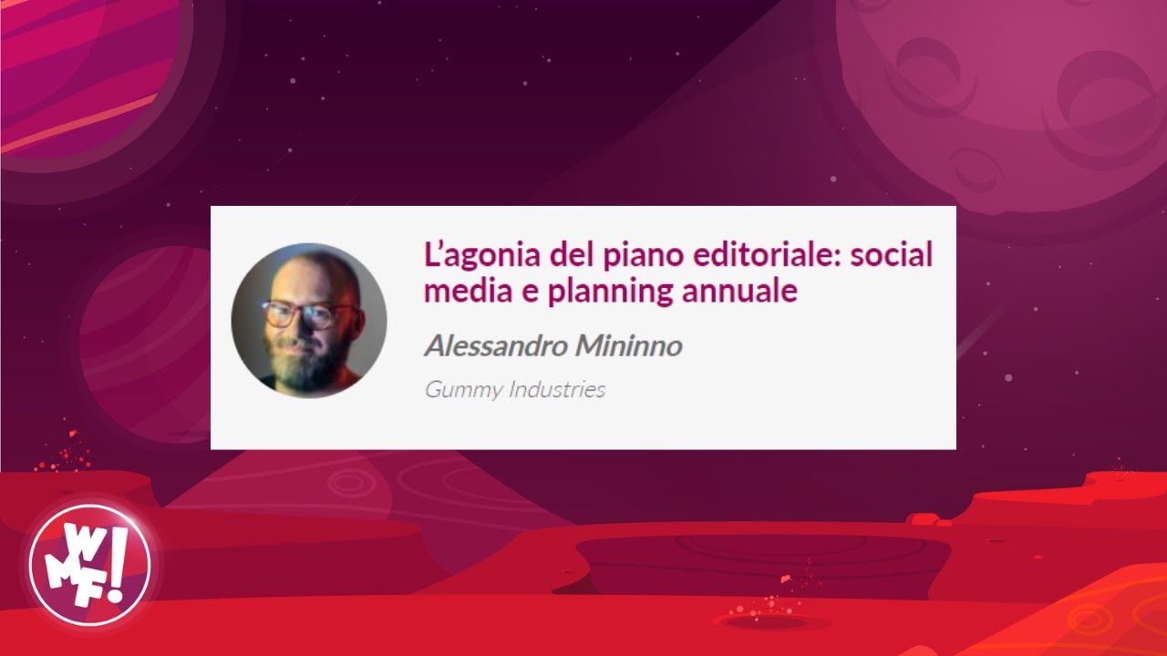 L&rsquo;agonia del piano editoriale: social media e planning annuale - Alessandro Mininno