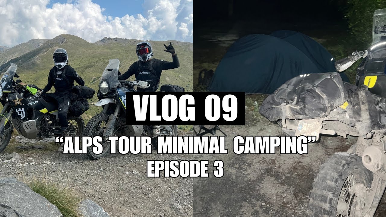 Alps Tour Minimal Camping Pt.3, Acampando con un grupo random,Husqvarna Norden 901 Off Road - Ep9