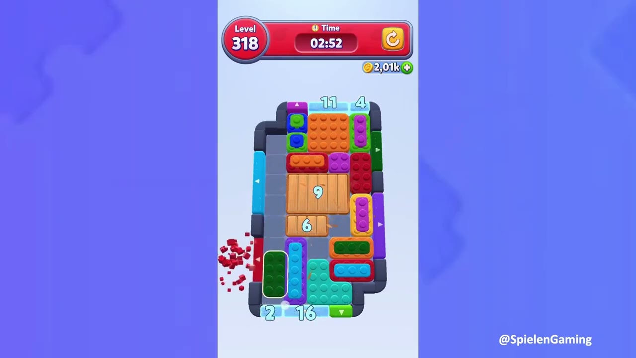 Color Block Jam Level 318 Solution Walkthrough