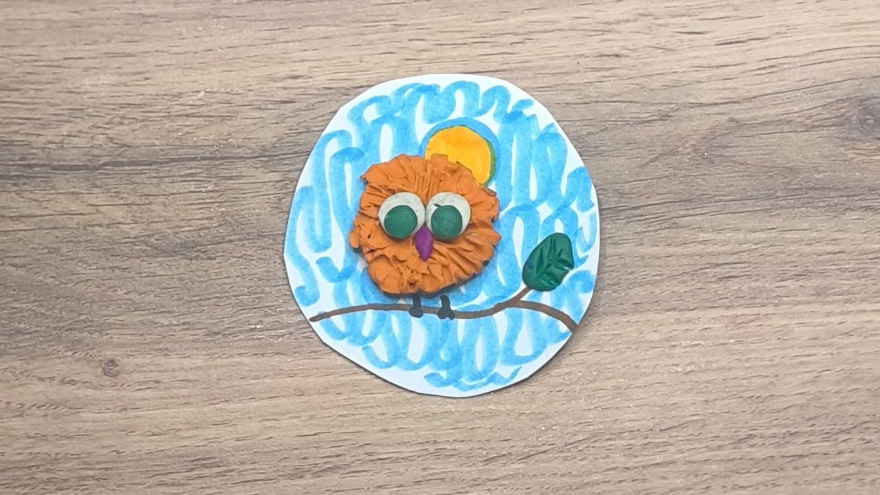 Картинка птенчика из пластилина 🐤 легко и быстро