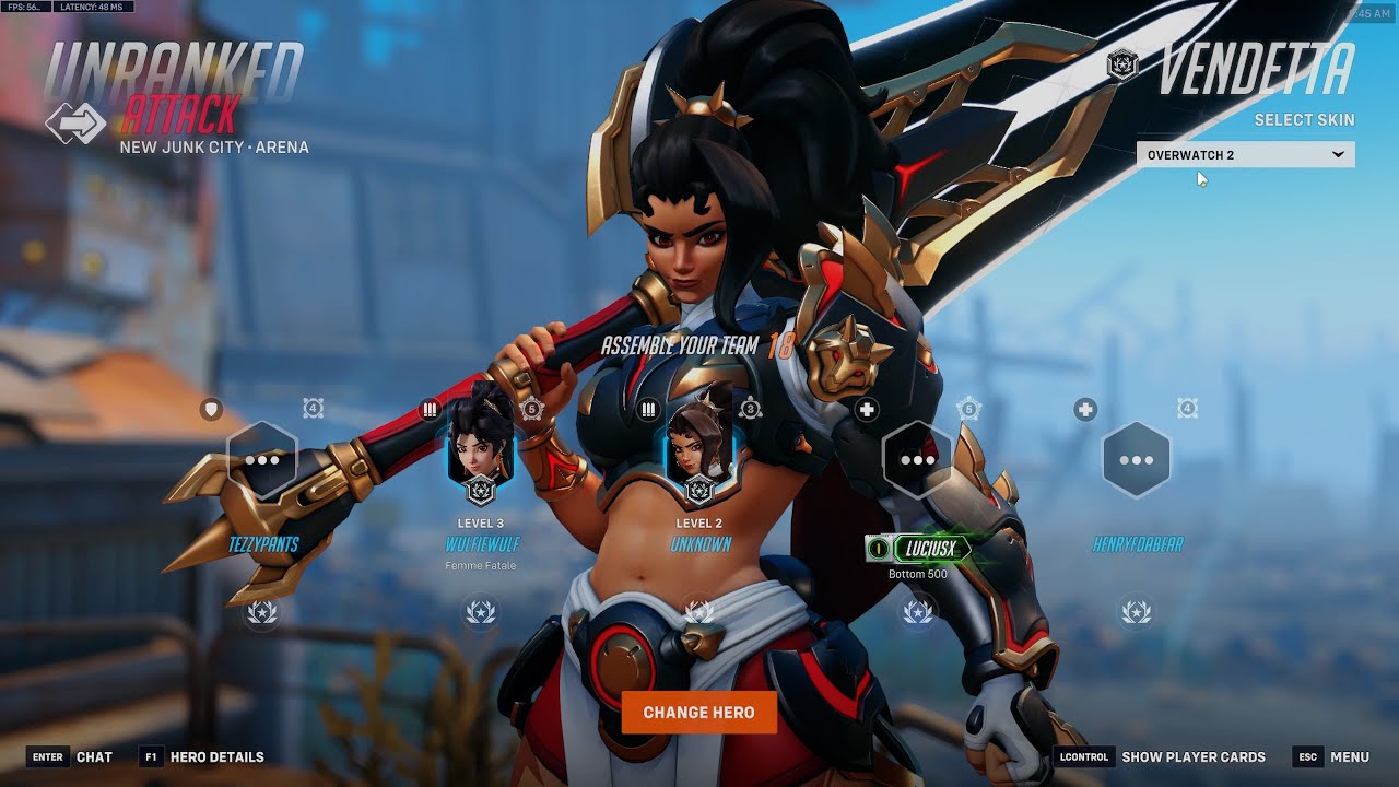Vendetta Gameplay (No Commentary) Overwatch (PC 1440p 60fps)