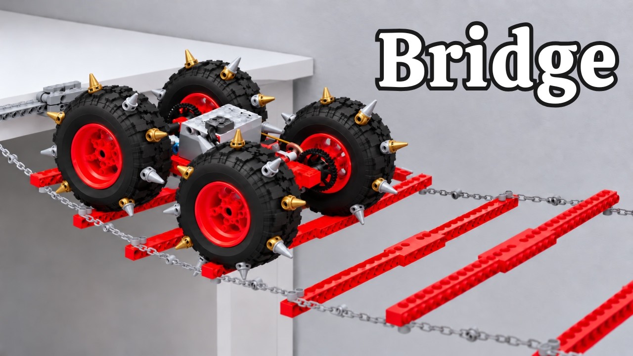 LEGO Cars vs World's Most Dangerous Bridge Challenge | FM Lego Technic