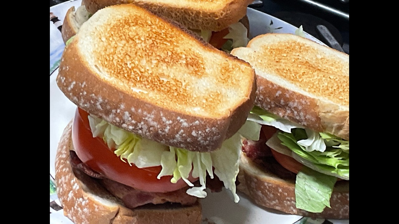 Cooking and eating the African live  How cook and prepare BLT from home the  American way