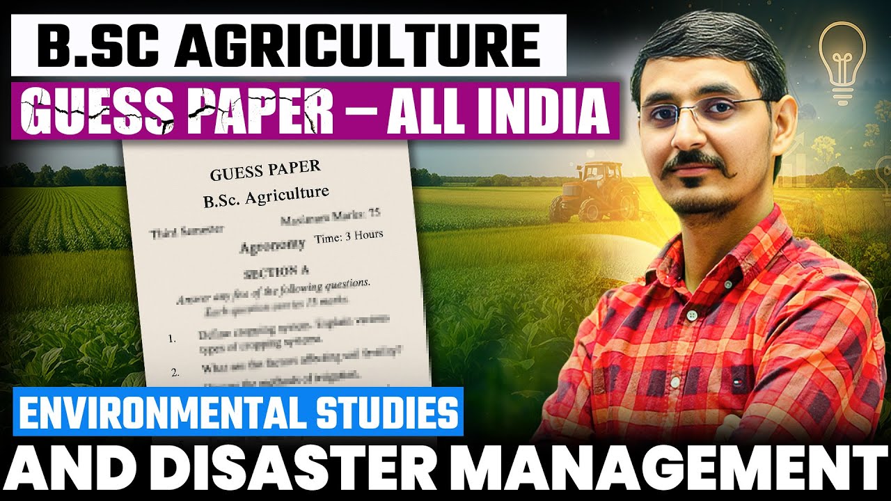 Environmental Studies & Disaster Management | Guess Paper & Solution | BSc Agriculture 2nd Semester