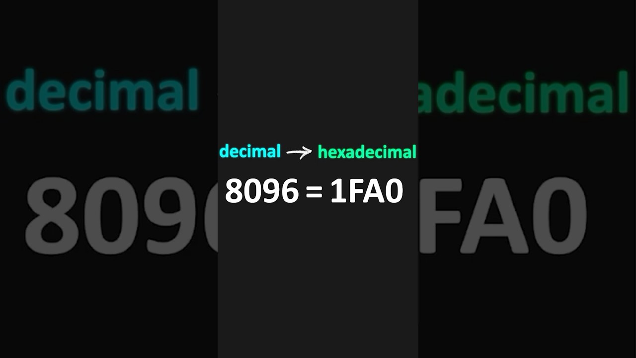 Convert decimal to hexadecimal EASY!  #coding #programming #computerscience