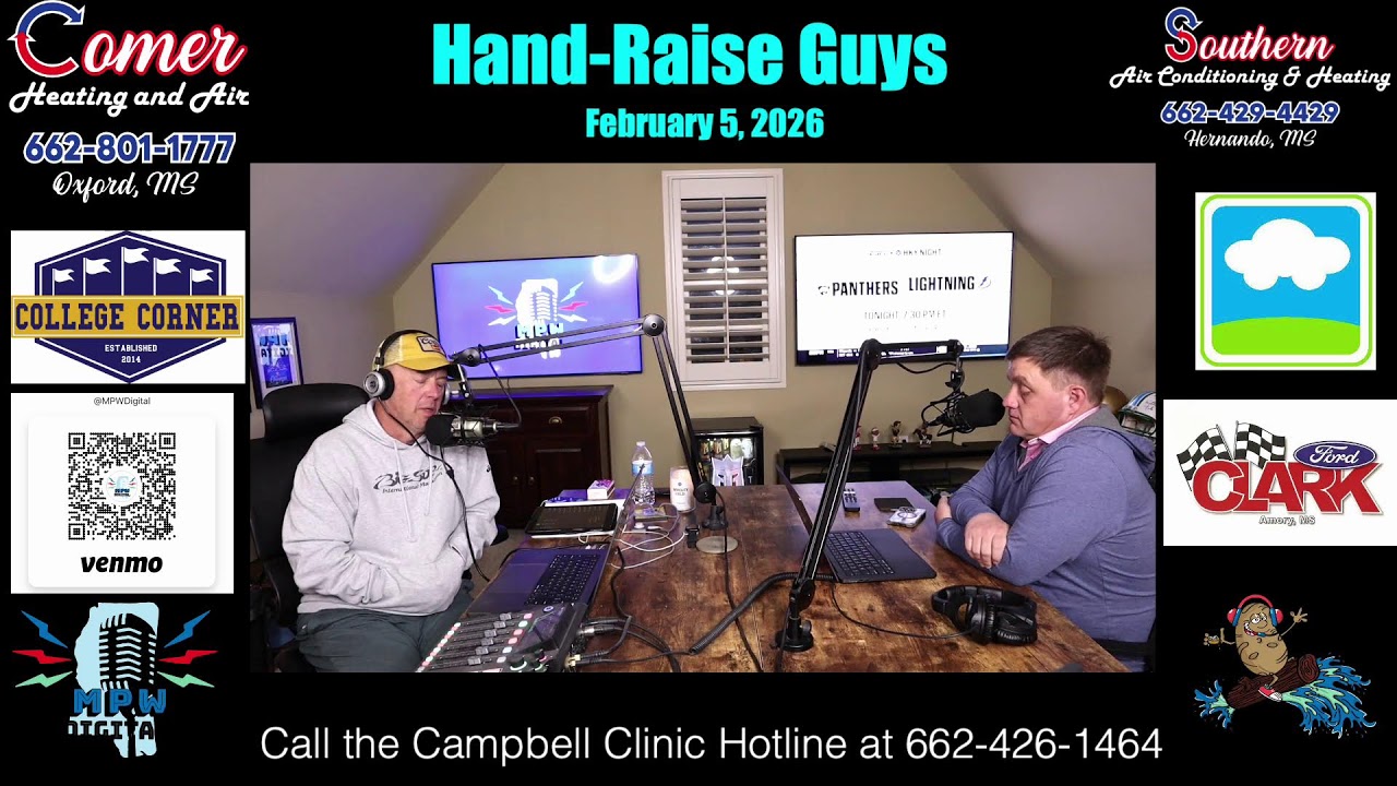 Hand-Raise Guys, pres. by Comer Heating and Air and Southern Air Conditioning & Heating: 2-5-2026