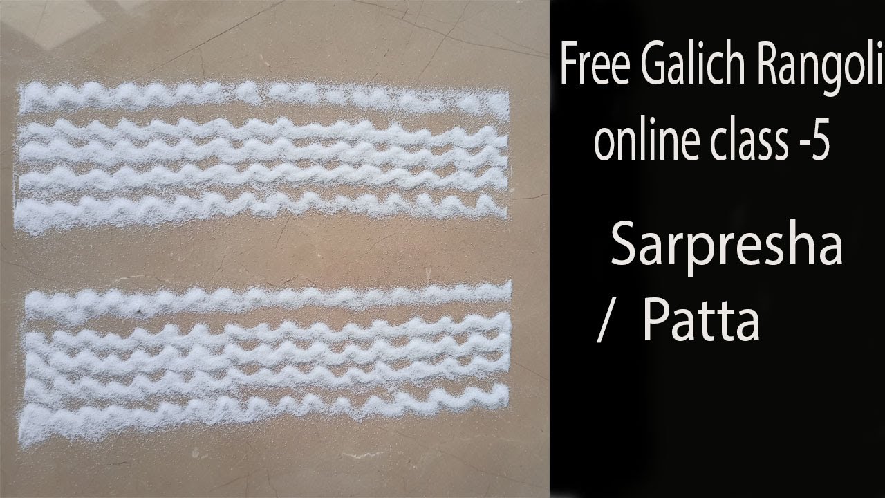 Galicha rangoli online class - 5, Sarparesha / patta practice