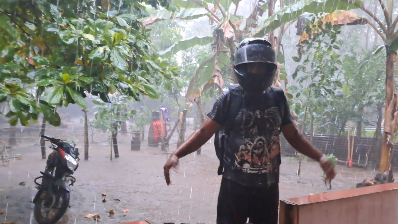 🛑Gran tormenta en el jabalí. Antonio bajo la lluvia yego todo mojado ⛈️