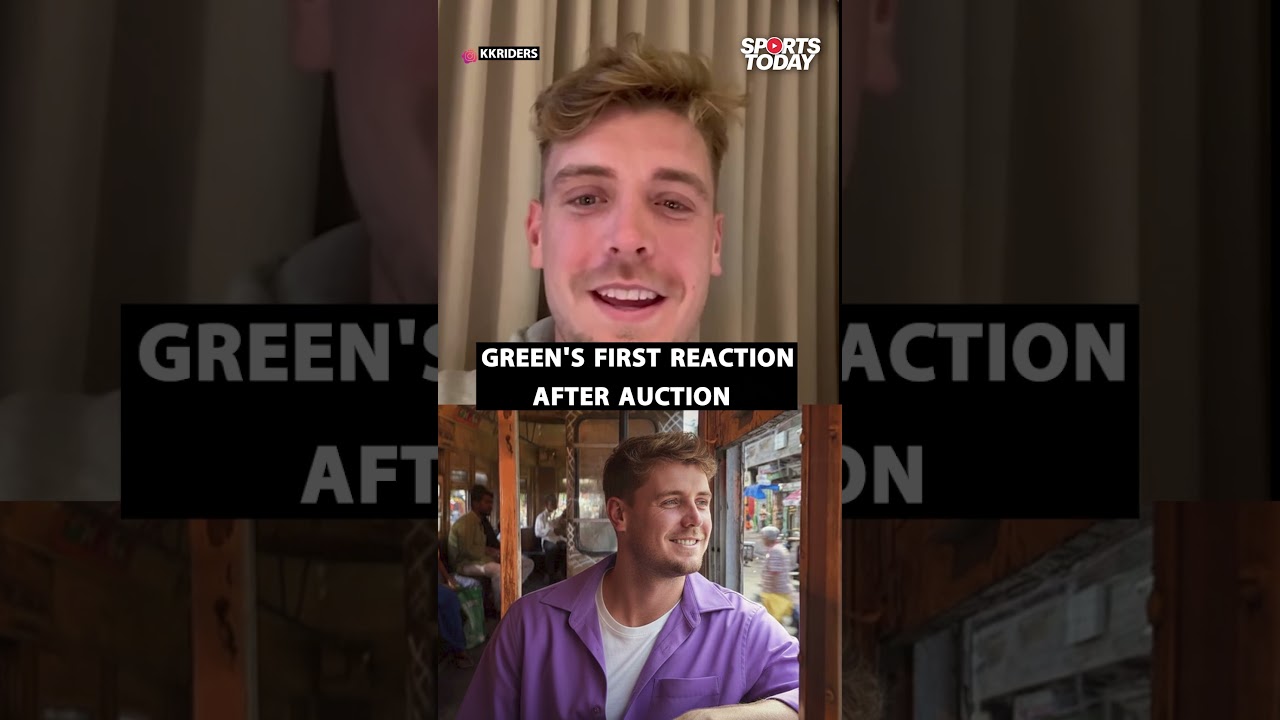 Cameron Green shares his first reaction after KKR signs him for record Rs 25.20 crore |Sports Today