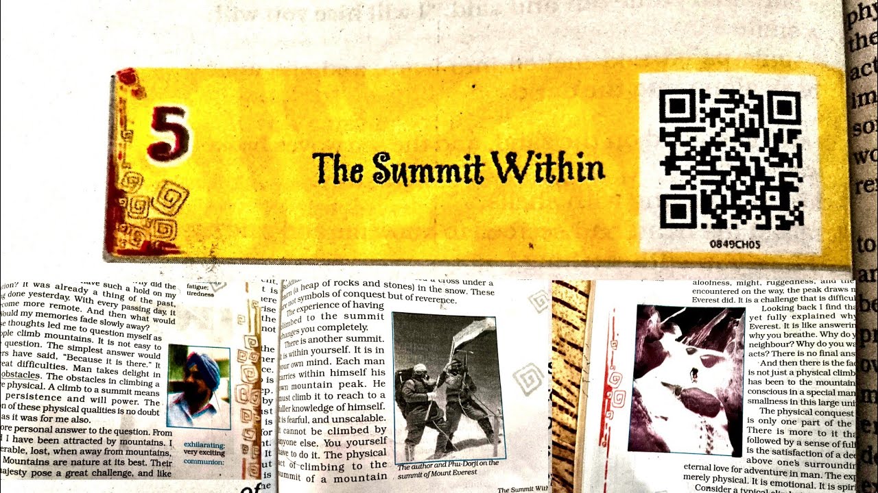The Summit within ,  chapter: 5 | class: 8 | Full chapter explain in hindi