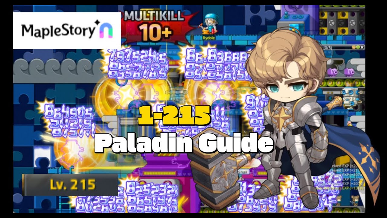 Level 1 - 215 in Under A Day : Paladin Guide in Maplestory N (Pally Leveling Guide)