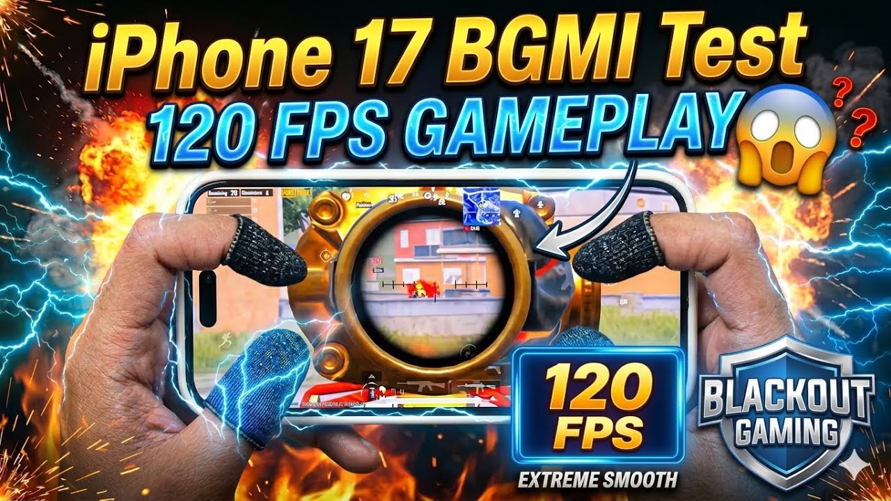 iPhone 17 BGMI Test : 120 FPS GAMEPLAY 