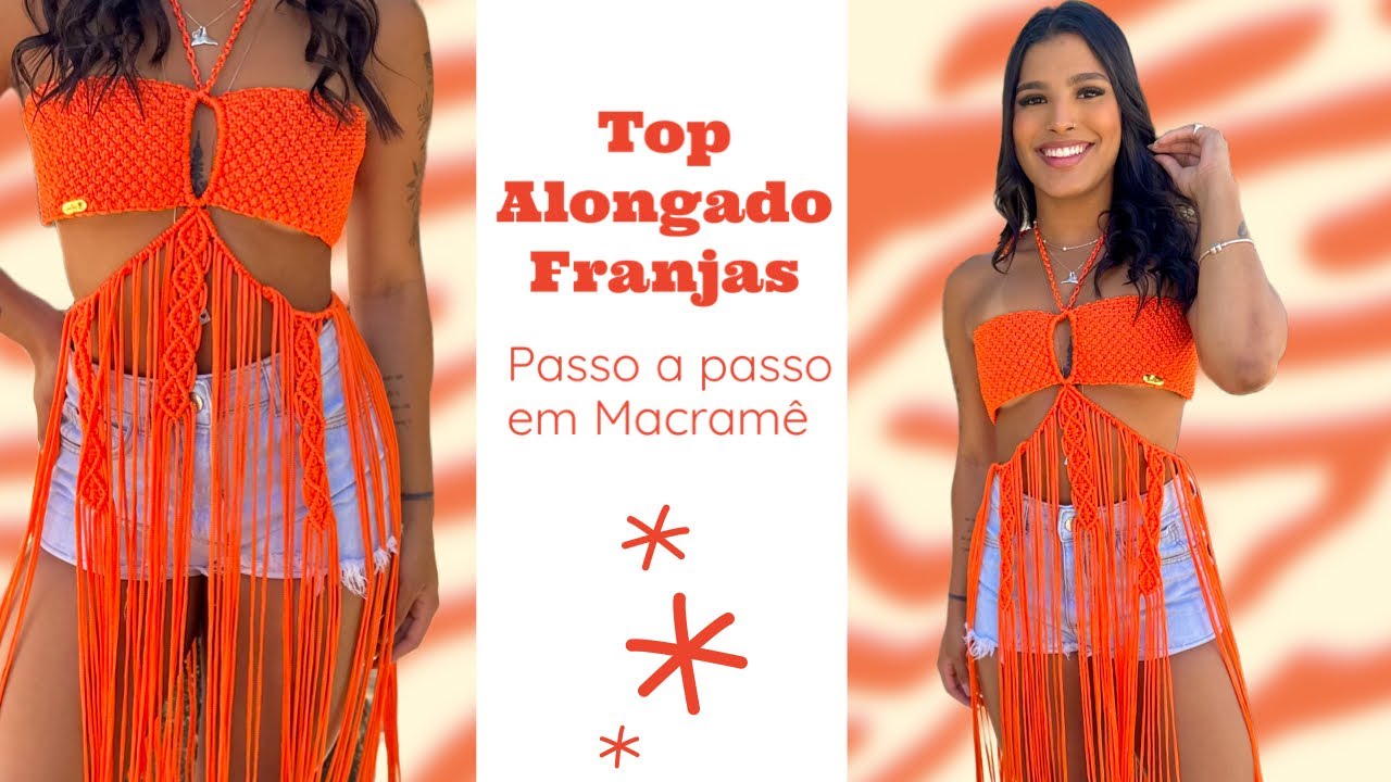 Top de Macramê com franjas - Passo a passo