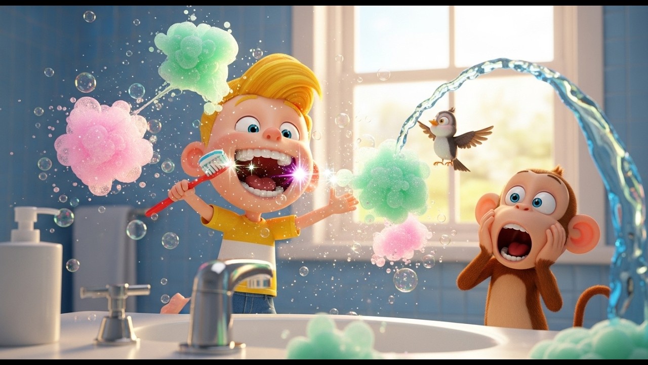 Brush, Brush, Sparkle Smile 🪥 | Fun Tooth Brushing Song for Kids | Kids Learning Video