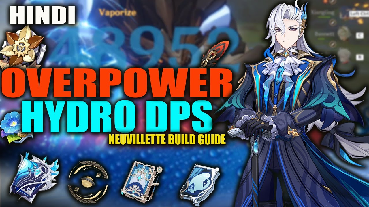 [HINDI] Hydro DPS Neuvillette Build Guide For F2P - Best Weapons, Artifacts & Teams - Genshin Impact