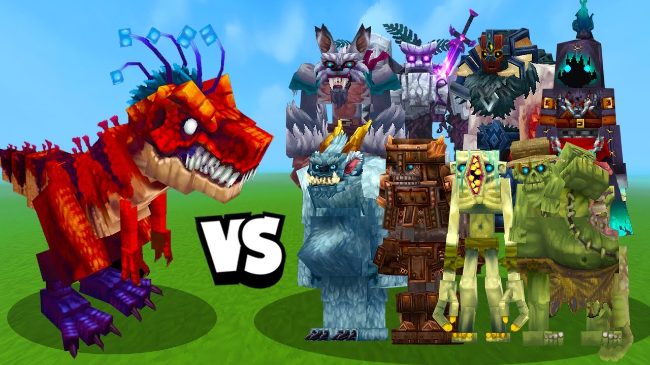 NEW T-REX vs ALL MOBS  | 1vs1 | DINOSAURS of HYTALE