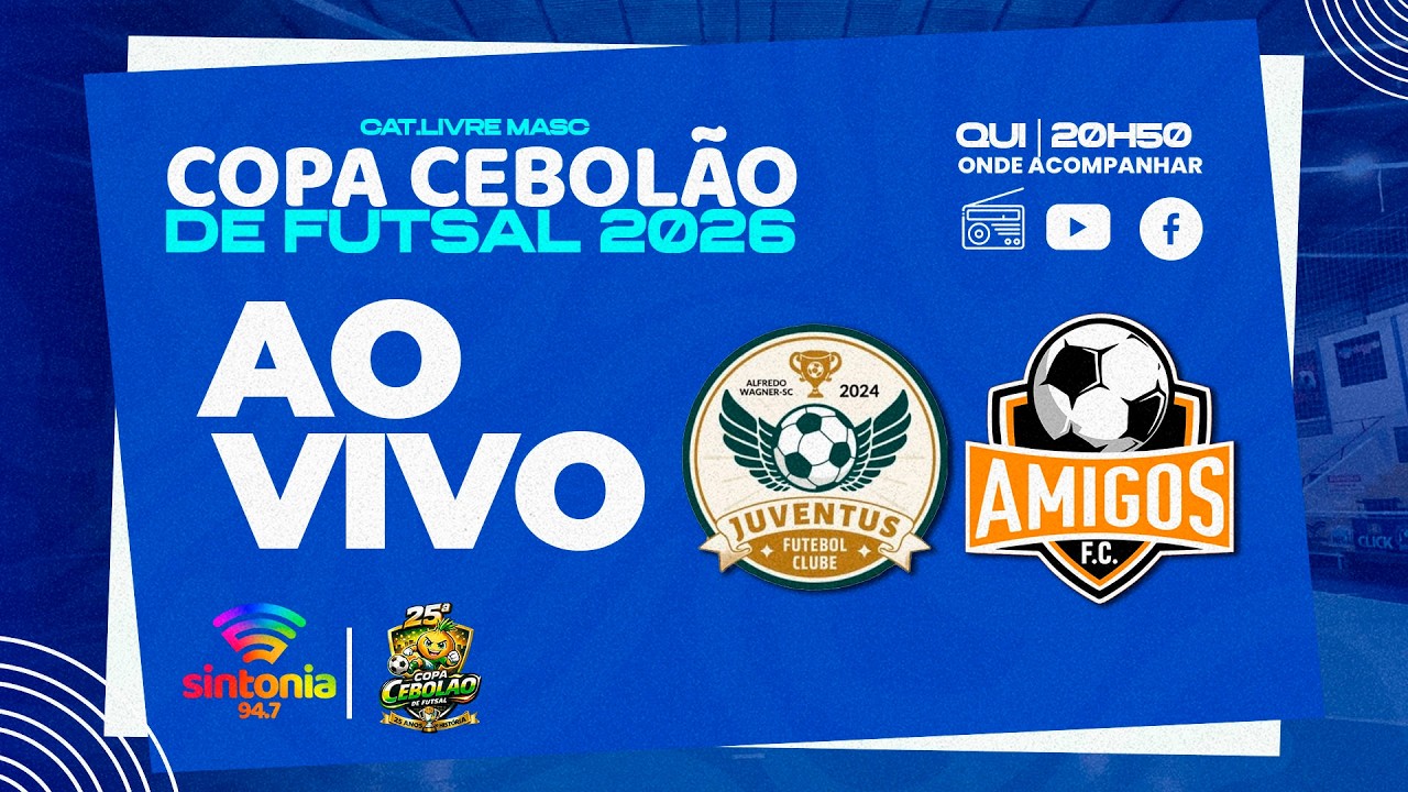 AO VIVO: JUVENTUS FC x AMIGOS FC | COPA CEBOL&Atilde;O 2026 &ndash; TA&Ccedil;A ECOTRAT