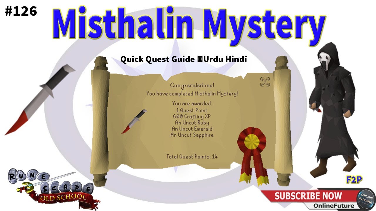 OSRS│How To Complete Misthalin Mystery│F2P Quest 2021│Urdu And Hindi
