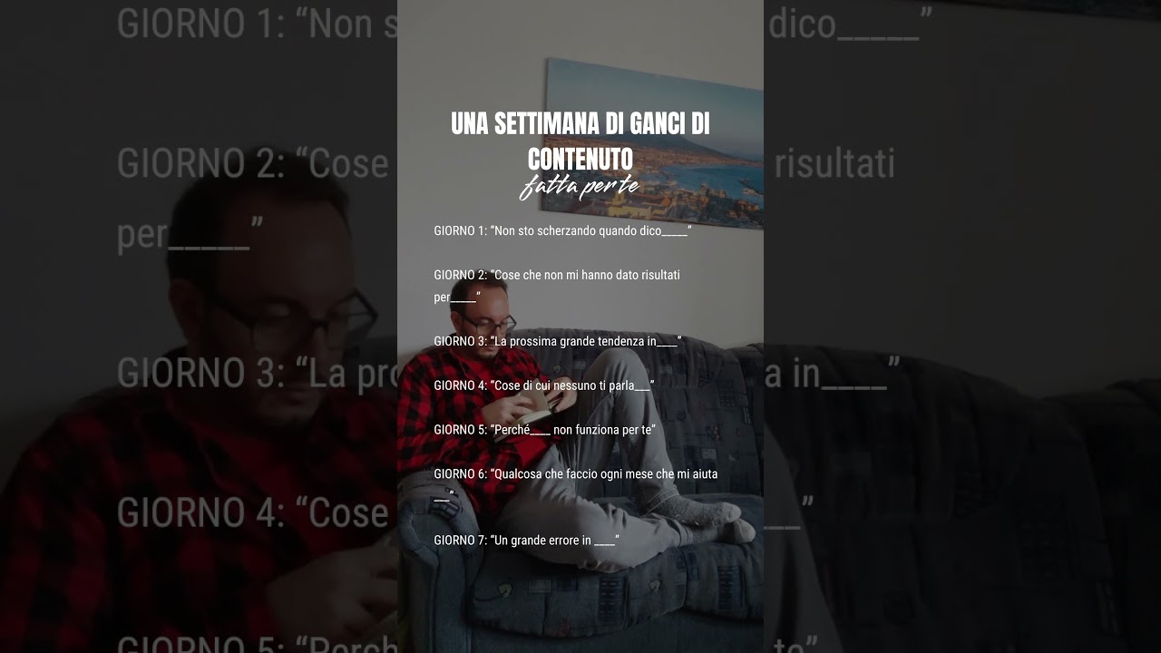 Una settimana di ganci per i contenuti virali