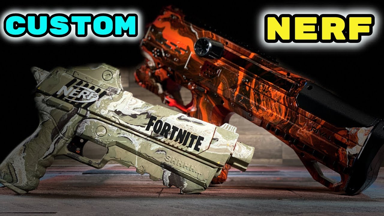 CuStOm Nerf Gun . How to Hydro Dip Nerf gun. ( Fortnite Edition )
