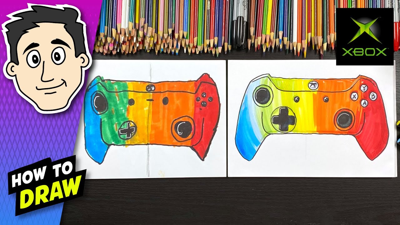 How to Draw an XBOX Controller (Easy Fun Lesson Beginner)