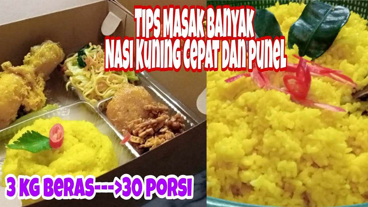 Tips Memasak Nasi Kuning Porsi Besar Dengan Cepat, Punel dan Tidak Mudah Cepat Basi‼️